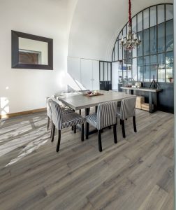 Kahrs Maple Bruma engineered flooring in a dining room